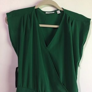 New York & Company Green Sleeveless Jumpsuit.